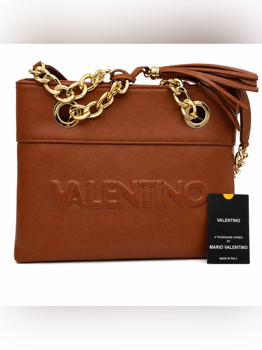 NWT - Valentino Luisa Logo Leather Shoulder Bag - dust bag
